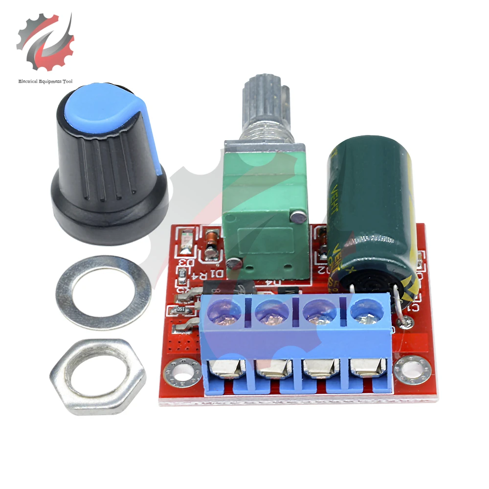 Mini DC 4.5V-35V 0-5A 90W PWM DC Motor Speed Controller Module Adjustable Speed Regulator Control Governor Board Switch 12V 24V