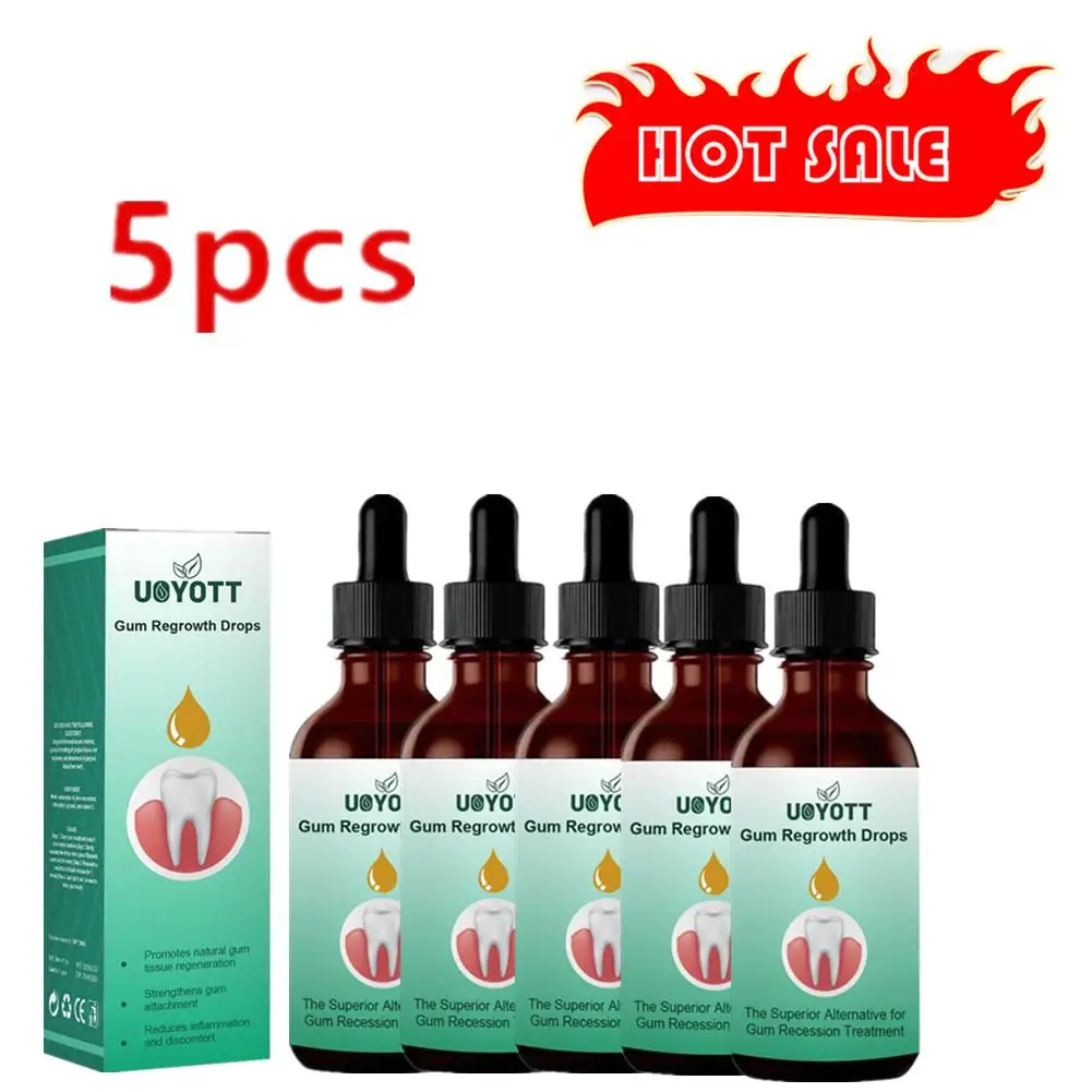 5x30ml Zahnfleisch pflege produkte Flüssig gummi reparatur Zahnfleisch nachwachsen natürliche Mundpflege tropfen Zahnfleisch wiederherstellung Mundpflege flüssigkeit für Mundauto