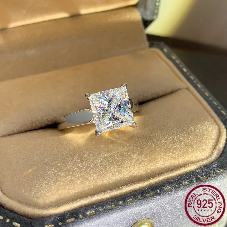 

New S925 sterling silver fashionable simple ins style niche design ring jewelry wedding jewelry