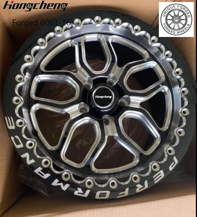 

New model of 26 Gloss Black 15X10 17X10 18X11 5x120 Forged Beadlock Alloy Wheels Rims for MKV GR Mustang