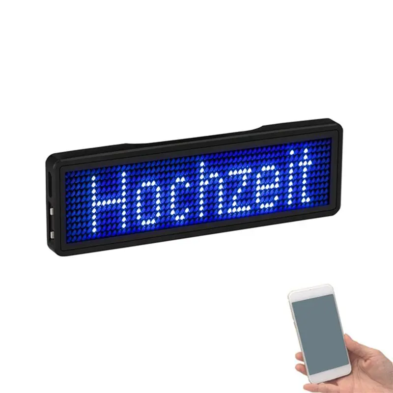 YLS-5X Bluetooth LED Name Badge Rechargeable Light Sign DIY Programmable Scrolling Message Board Display LED,Type 5