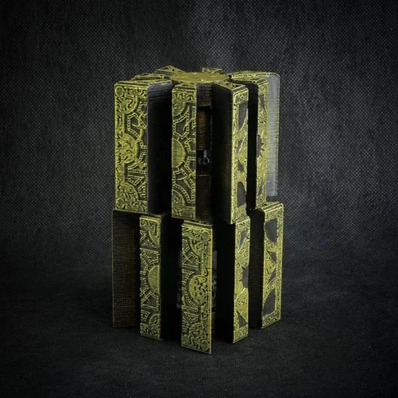 Caja de rompecabezas de Hellraiser, figuras de Terror móviles, Serie de películas, cubo Hellraiser, juguete de estatuilla de utilería de cabeza de