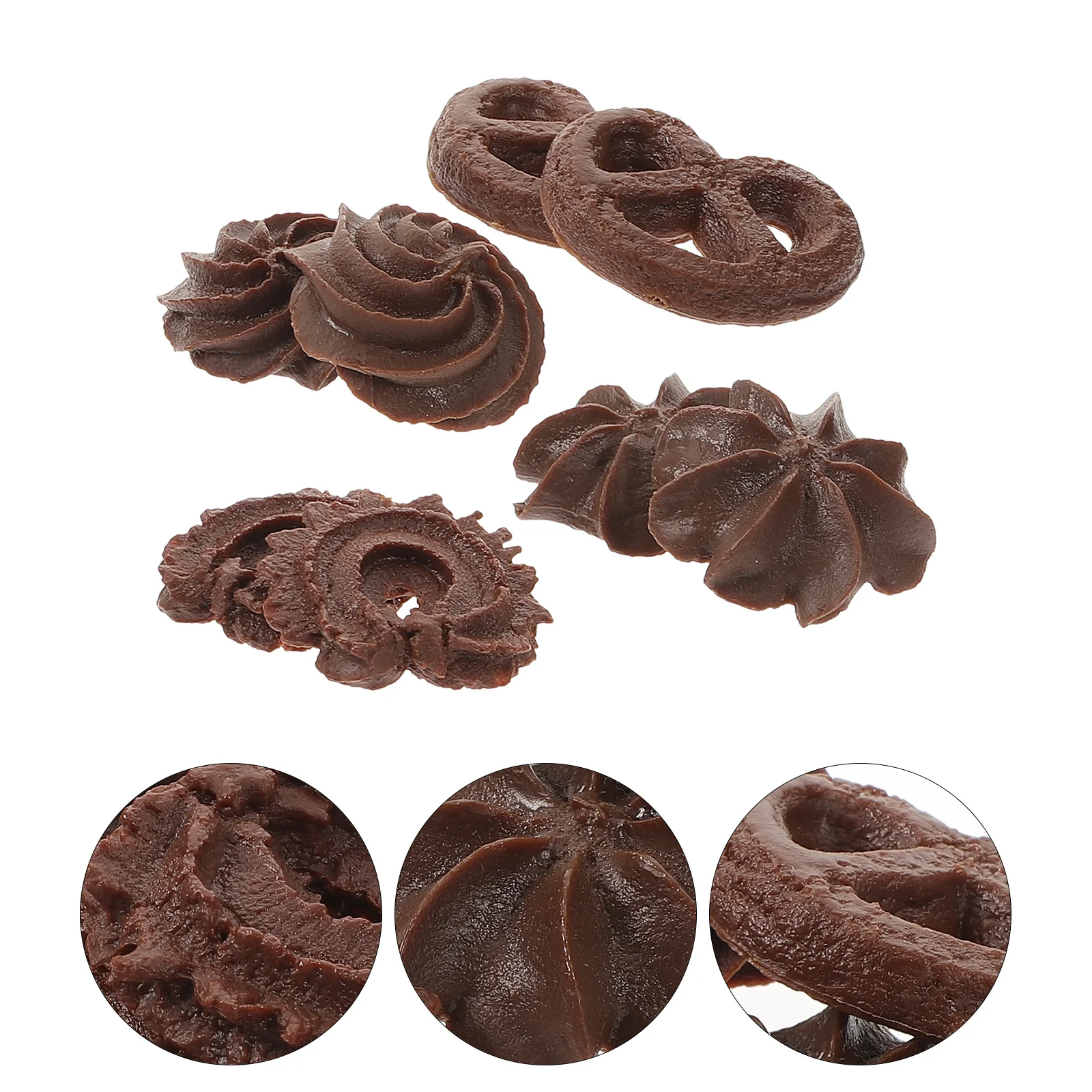 

8Pcs Artificial Cookie Ornaments High Simulation Food Models for Home Wedding Party Decoration Display Artificial Cookie