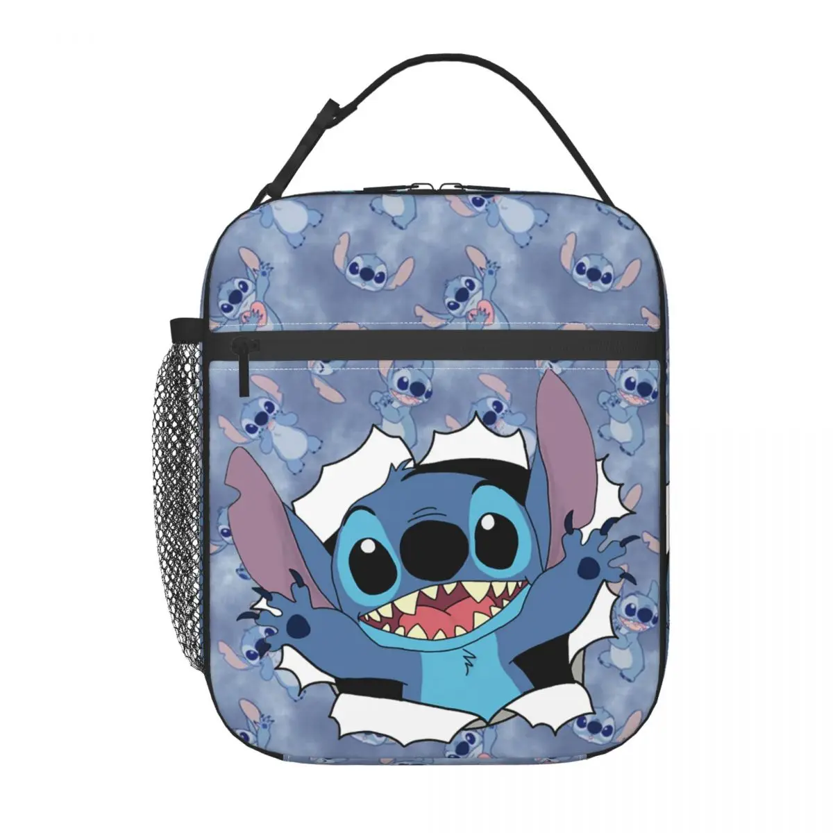 Custom Stitch Manga Anime Thermal Insulated Lunch Bags Women Portable Lunch Box for School Multifunction Food Tote Bags