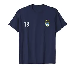 Scotland Number 18 Soccer Flag Football Eighteen Scottish T-Shirt