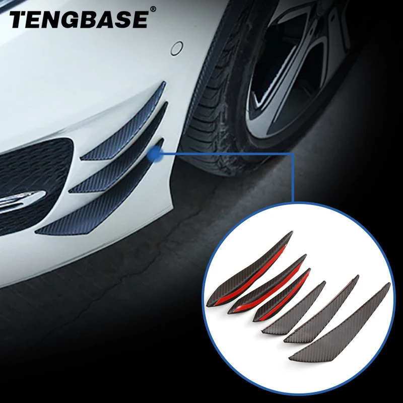 

Universal Car Front Bumper Lip Decoration Diffuser Splitter Fins Body Spoiler Canards Valence Chin Tuning Canard Auto Modified