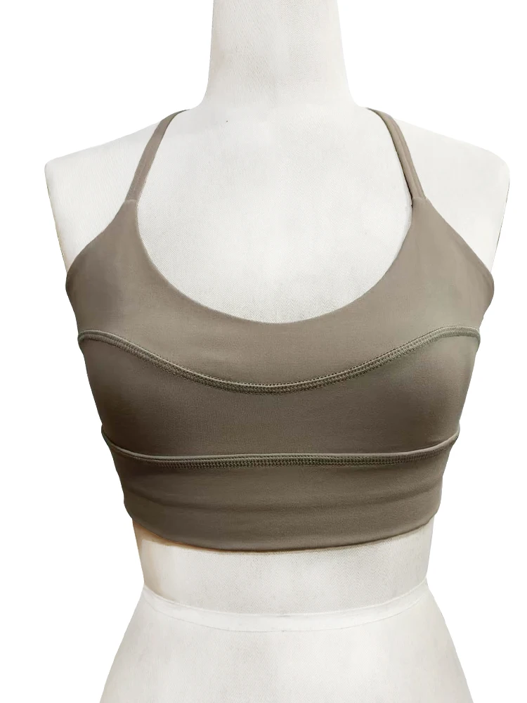 Sutiã esportivo de fitness feminino à prova de choque sexy de alta intensidade yoga sutiã bralette correndo ginásio colete roupa interior de algodão topo