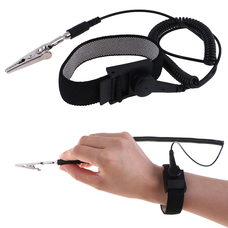 

Antistatic Anti Static ESD Wristband Wrist Strap Cordless Wireless Clip Discharge Cables for Electronics Repair Work Tools 1Pc