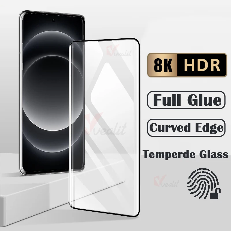 

3D Curved Tempered Glass For Xiaomi 14 13 12S Ultra 12 12x Civi 2 3 4 Pro Full Glue Screen Protectors For Redmi Note 13 Pro Plus