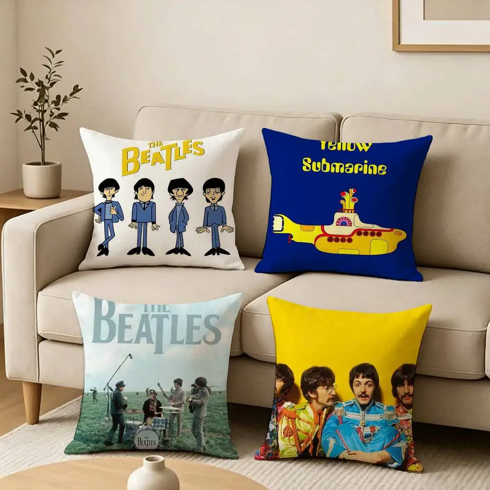 Rock Band The Beatles Pillow Case Square Double-Sided Sofa Cushion Cover Bedroom Bedside Pillow