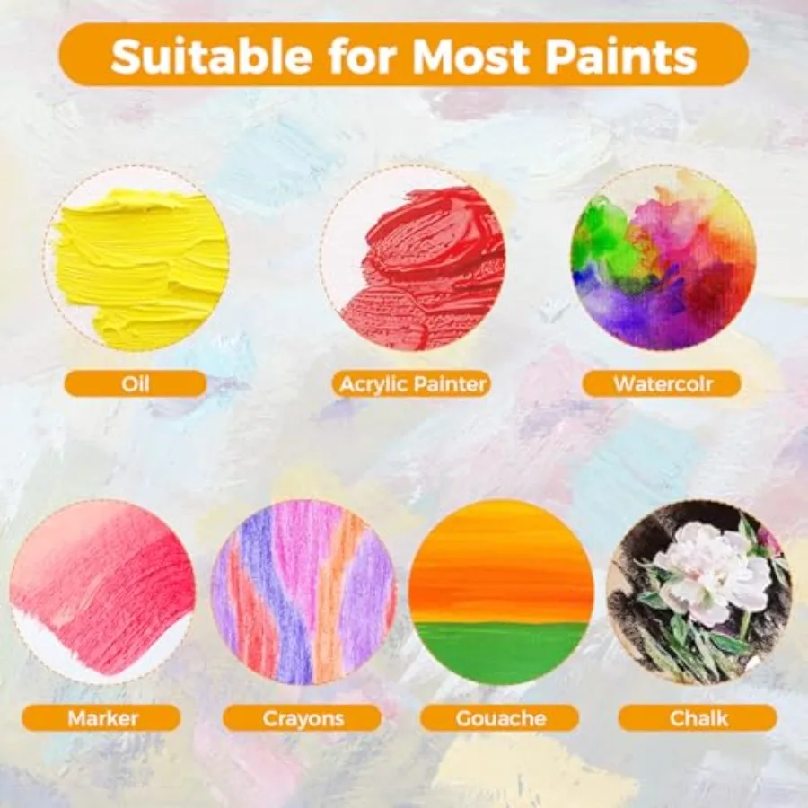4 Pack Canvas Boards for Painting, 8 x 10 inch Blank Canvases, Gesso Primed Acid-Free 100% Cotton Canvas Panels for Acrylic Oil