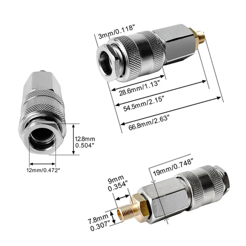 Car Air Pump Adapter Fast Conversion  Nozzle for Inflator Gauge Compressor