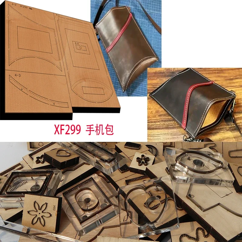 

New Japan Steel Blade Wooden Die Mobile Phone Bag Leather Craft Punch Hand Tool Cut Knife Mould XF299 Leather Tools