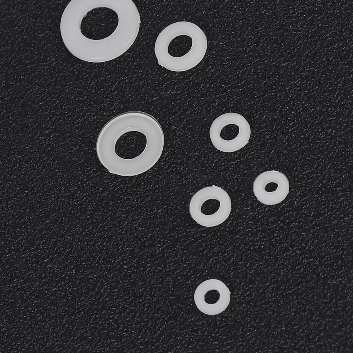 250 قطعة غسالة النايلون الأبيض M2.5 M5 فاصل مسطح للسيارات الكهربائية البحرية الأختام الدائمة طوقا حلقة الأجهزة