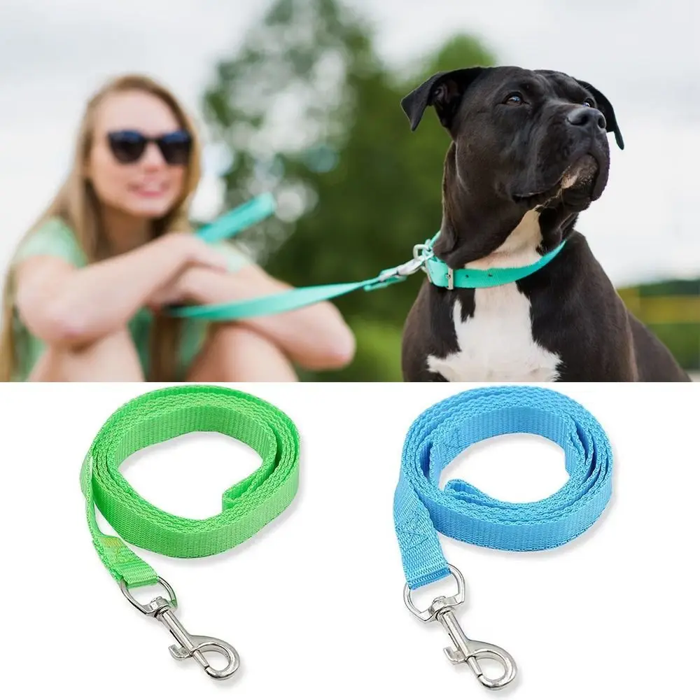 Correa de nailon acolchada para perro, fuerte y duradera, correas coloridas para mascotas, cachorros de un tamaño, plomo de entrenamiento para