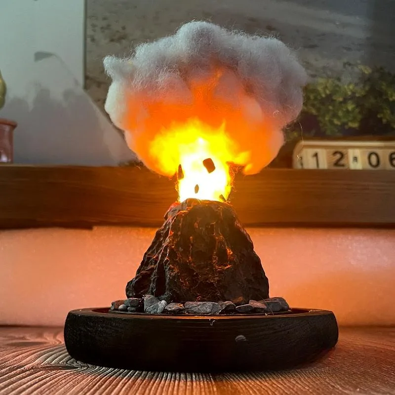 DIY volcano eruption volcano lamp home decoration cyberpunk desktop ornament creative gift - Image 5