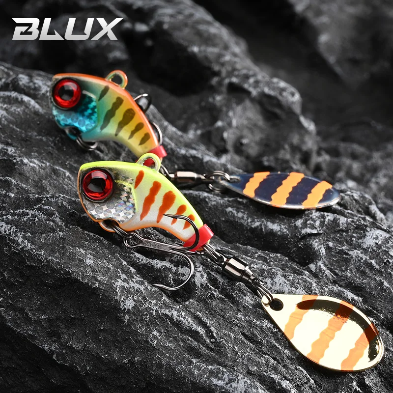 BLUX CYCLONE Tail Spinner 1/4oz 3/8oz Shad Metal Vib Casting Shore Jig Bait Copper Blade Spoon Freshwater Bass Fishing Lure