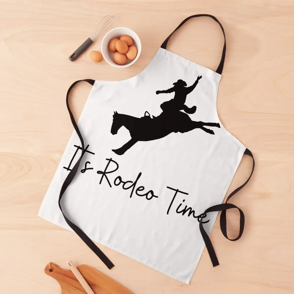 its rodeo time Apron Chef Uniform kitchen woman Household Items Kitchen Apron