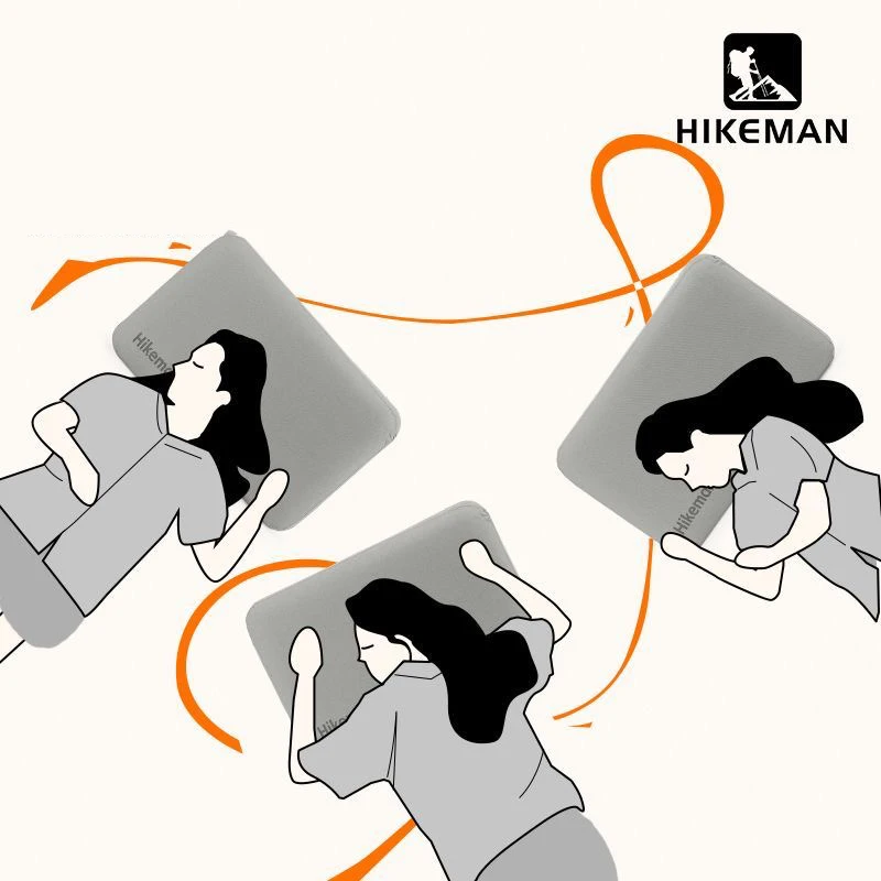 HIKEMAN وسادة التخييم في الهواء الطلق رغوة الذاكرة السفر وسادة عنق الرحم المحمولة الغداء كسر وسادة وسادة الذاكرة انتعاش بطيء