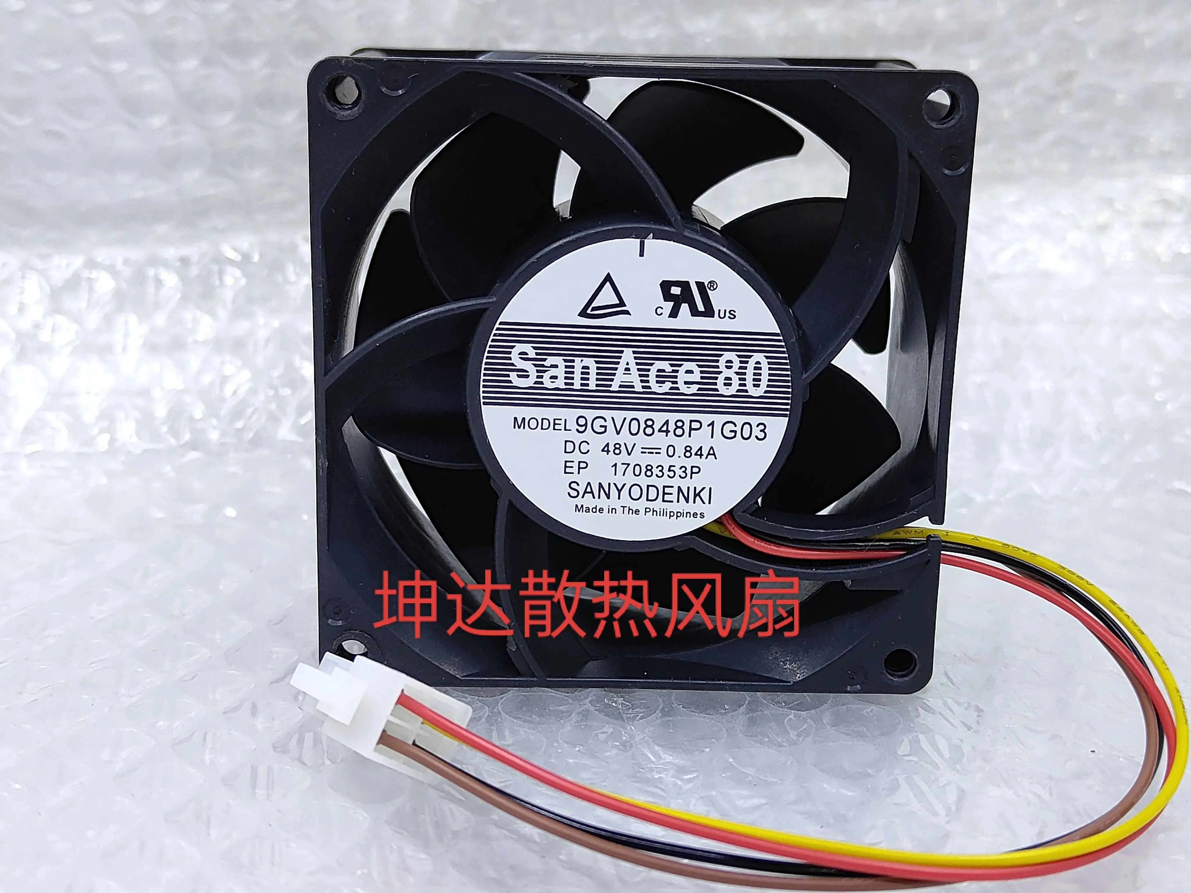 

SANYO DENKI 9GV0848P1G03 DC 48 В 0,84 А 80x80x38 мм 4-проводной охлаждающий вентилятор для сервера