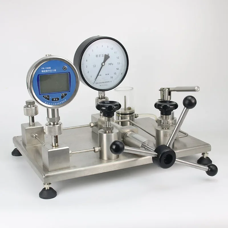 

Cheap Hand Test Portable Calibration Sensor hydraulic pressure calibrating liquid oil Pressure Calibrator Gauge Pump 60 Mpa