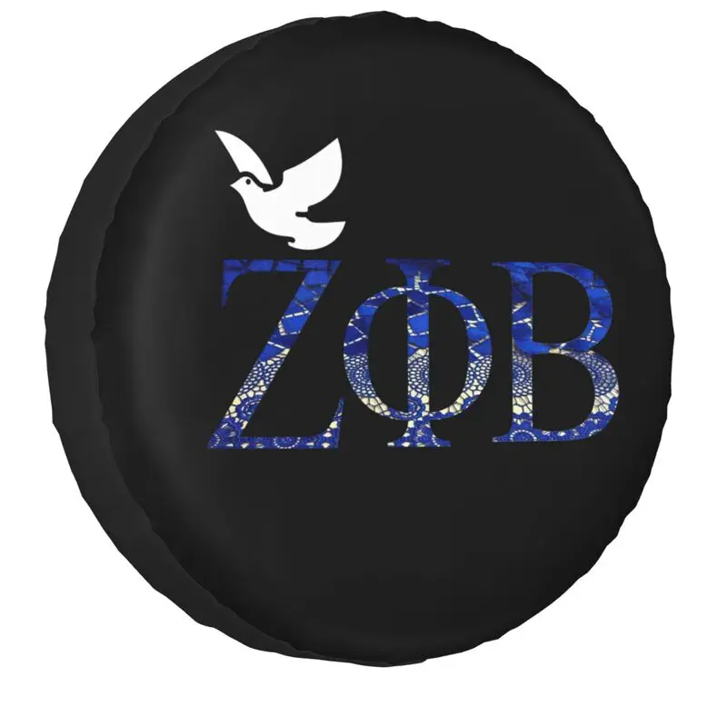 Zeta Phi Beta Lace Design Spare Wheel Tire Cover for Grand Cherokee African American Jeep RV SUV Trailer Vehicle 14