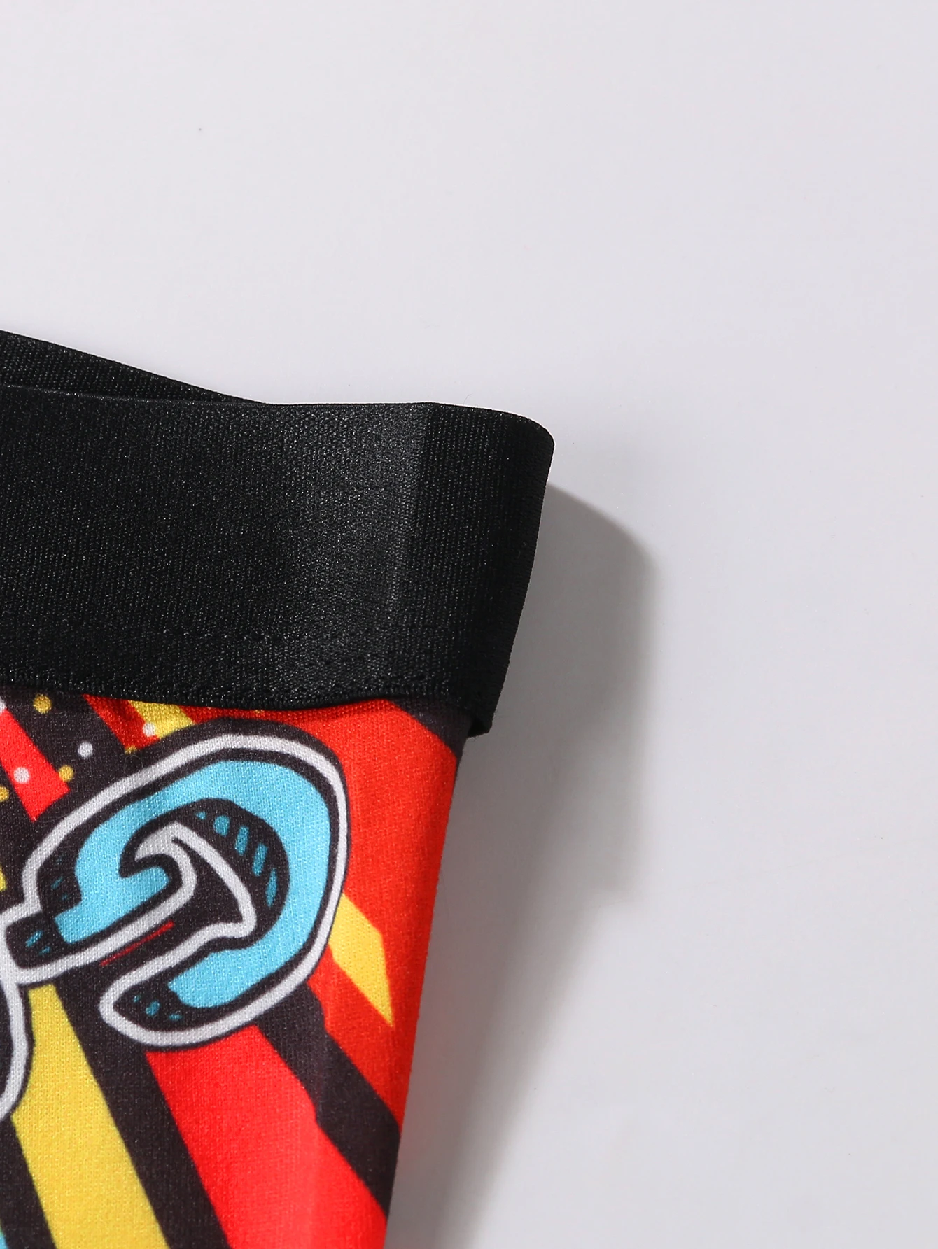 5 قطع الرجال ضئيلة الفردية الاتجاه الكتابة على الجدران طباعة سراويل الملاكم الطويلة كومبو #5