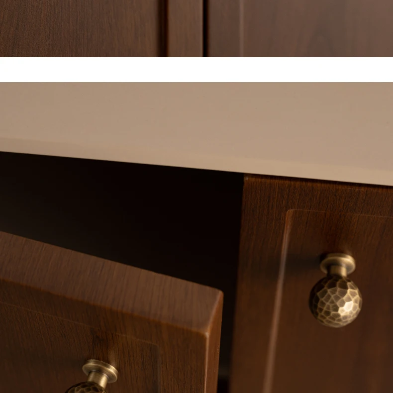 Hammered brass cabinet knob in antique brushed finish — product image 15