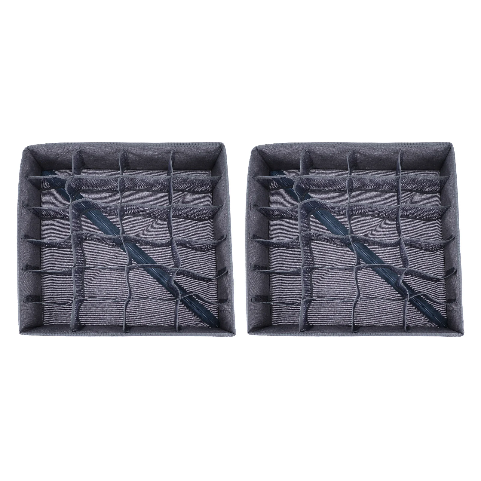 

2Pcs Classified Storage Tray for Underwear Socks Organizer Drawer Divider 24 Grids Box Container Bin Sundries Holder Case