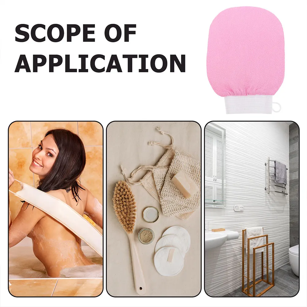 

Bath Exfoliating Glove Faux Fiber Gentle Dead Skin Remover Shower Mitt Body Exfoliator Scrub Glove Dead Skin Scrubber
