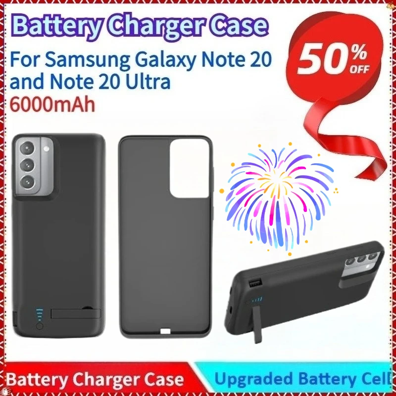 

6000mAh Charger Case for Galaxy Note 20 Shockproof Charging Cover for Samsung Galaxy Note 20 Ultra Slim External Power Bank