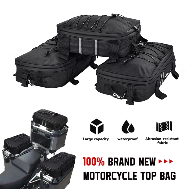 Universal Top Box Panniers Bag Case Luggage Bags For BMW R1250GS For KAWASAKI For SUZUKI Side Rack Carrier Storage Bag For Honda