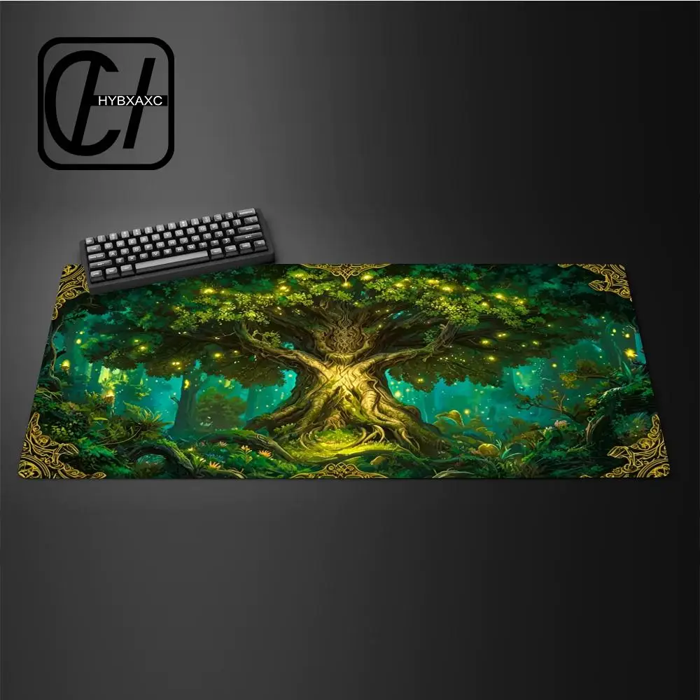 

Giant tree of life large Mouse Pad Desk Mat Non-Slip Durable Stitched Edge keyboard mouse mat Gaming mat mouse pad HYBXXC