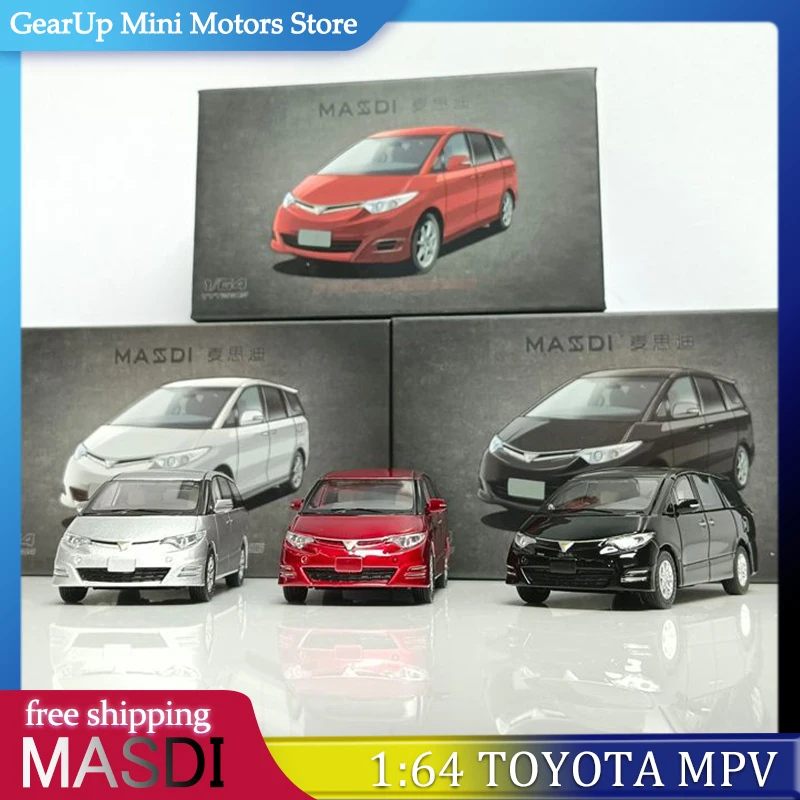 

MASDI 1:64 Toyota Estima Minivan MPV литая под давлением модель новый выпуск классический бизнес-фургон Коллекционная игрушка для любителей семейных автомобилей