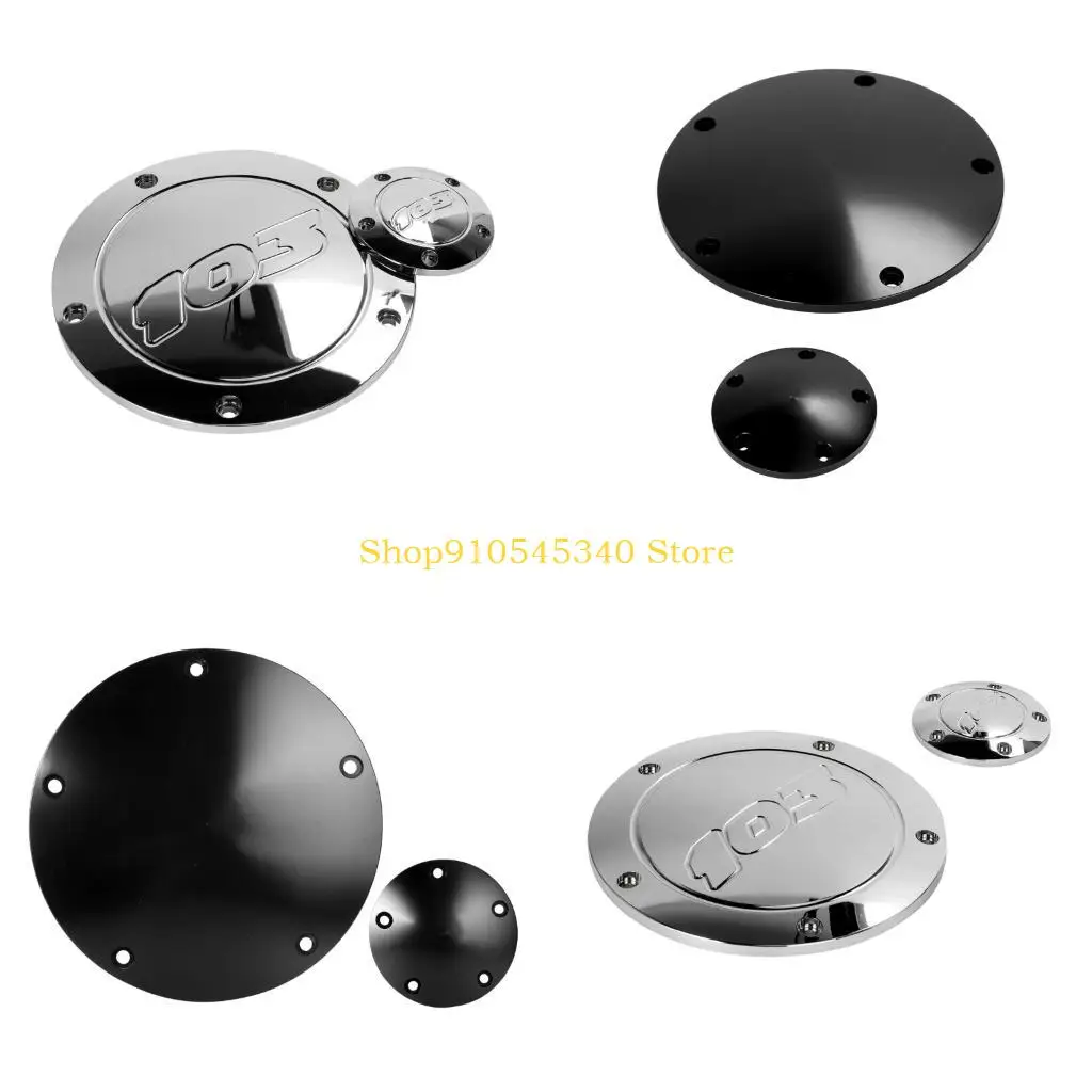 U2JA 103 Engine Side Trim Cover for Motorcycle Replacement Use, Metal 6-Hole Part for Engine Side Dress-Up Service Work