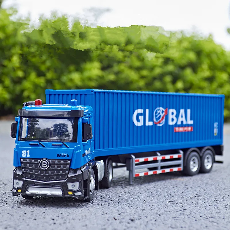 1: 24 alloy large container truck models,container engineering vehicle toys,children\'s gifts,wholesale