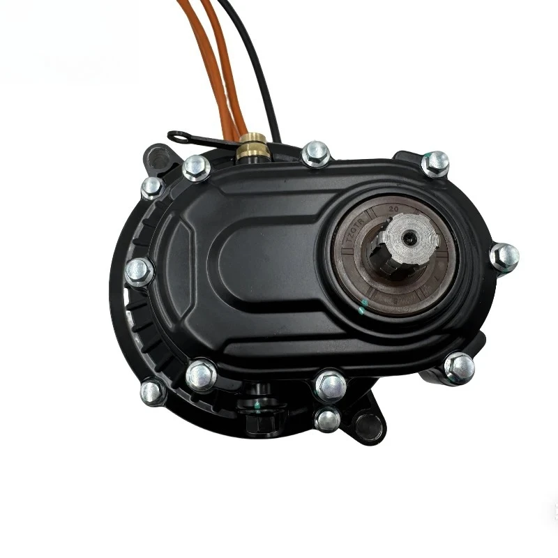 60H 2000W V3 72V 60H Mid Drive Motor with Gearbox Ratio: 1:2.35 for Electric Motorcycle - view 4