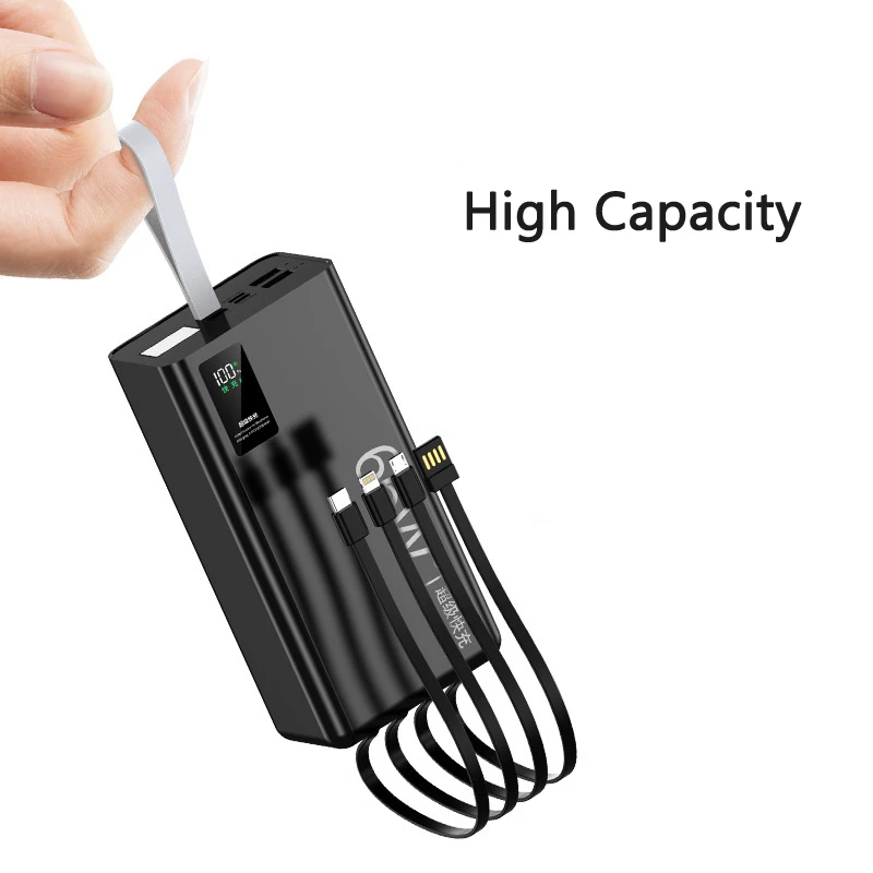 66W Super Fast Charging Power Bank 60000mAh Powerbank Portable Charger Station for iPhone 16 15 Xiaomi Mi Huawei Spare Battery