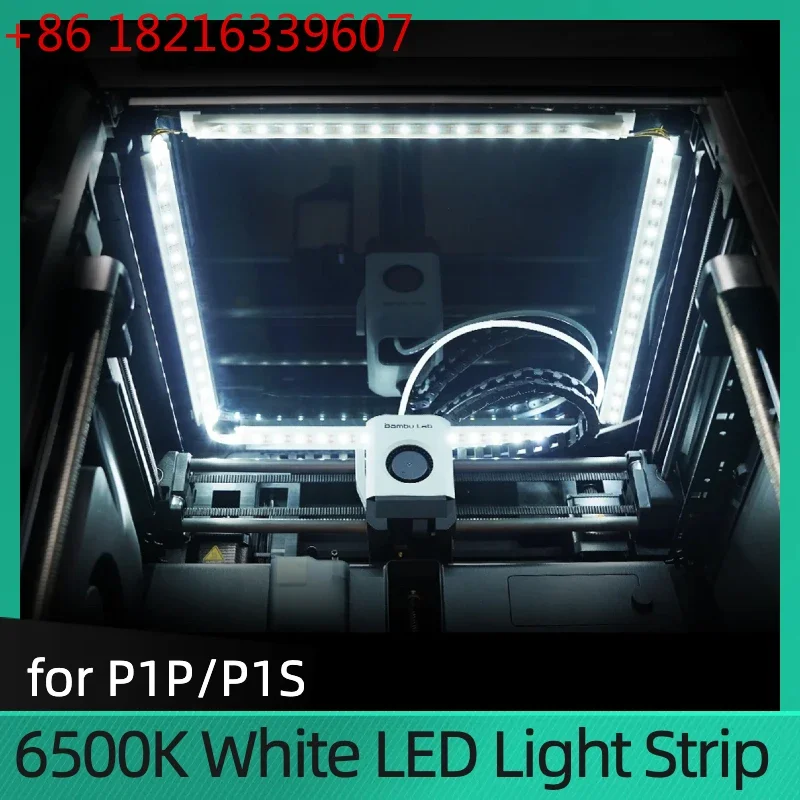 Light Strip for Bambu P1P/P1S 6500K White LED 5M LED Light for Bambu Lab P1P/P1S Upgrade Accessories Internal Illumination