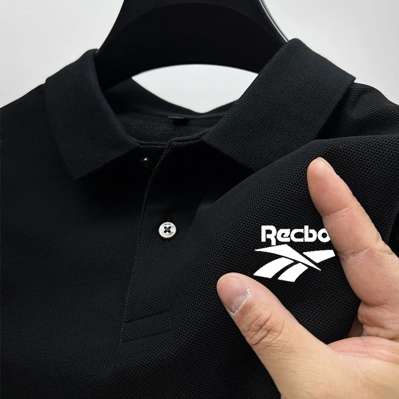 2024 Men\'s summer short sleeved solid color polo shirt casual sports golf T-shirt baseball T-shirt high-quality short sleeved