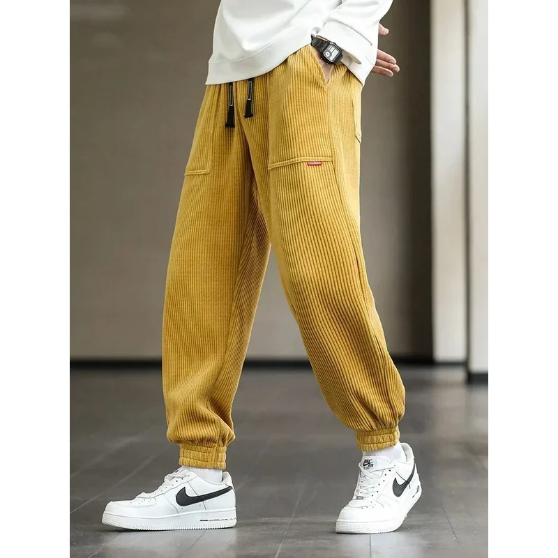 

2023 New Autumn Winter Corduroy Sweatpants Men Baggy Joggers Fashion Streetwear Loose Casual Harem Pants Plus SIze 8XL