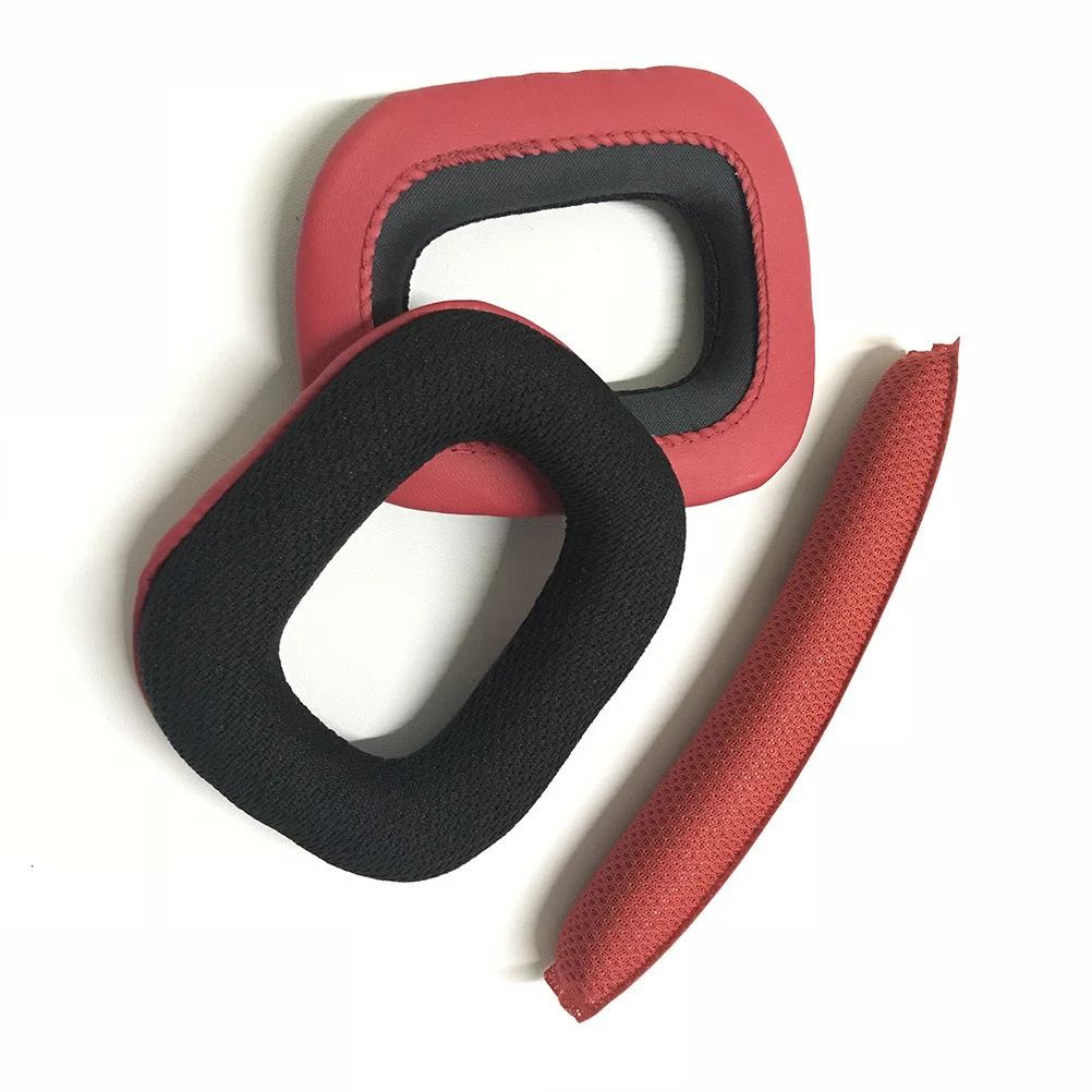 

Red Ear Cups Headphone Accessories Pads Cushion Protein Sponge Replacement