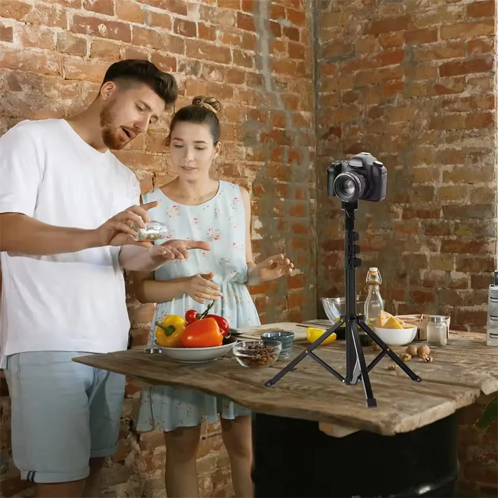 FANGTUOSI-Soporte para cámara de transmisión en vivo para teléfono móvil, trípode ajustable de 180 grados, soporte de luz portátil para estudio de fotografía