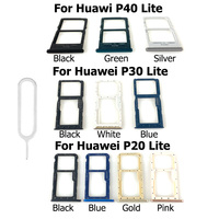 Replacement For Huawei P40 Lite SIM Card Tray Slot Holder Connector Container For Huawei P30 P20 Lite