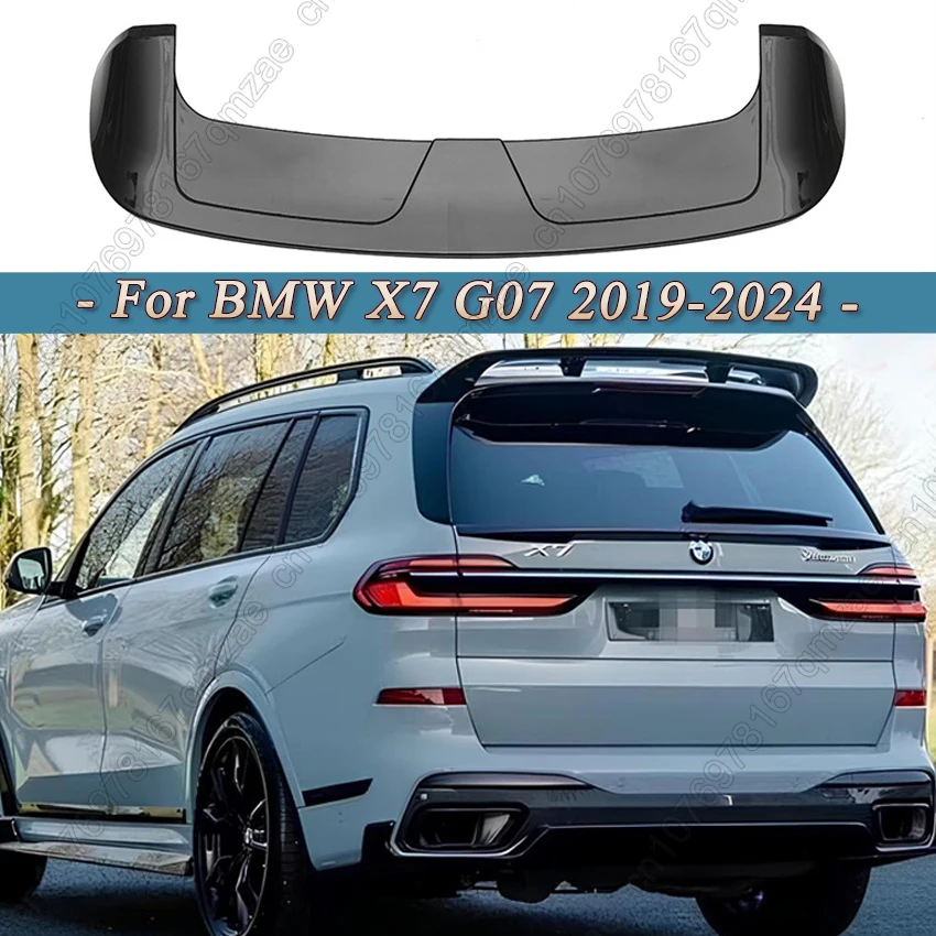 

Rear Trunk Tail Gate Window Roof Wing Splitter Flap For BMW X7 G07 2019-2024 Black Rear Roof Trunk Spoiler Car Body Kits Trim