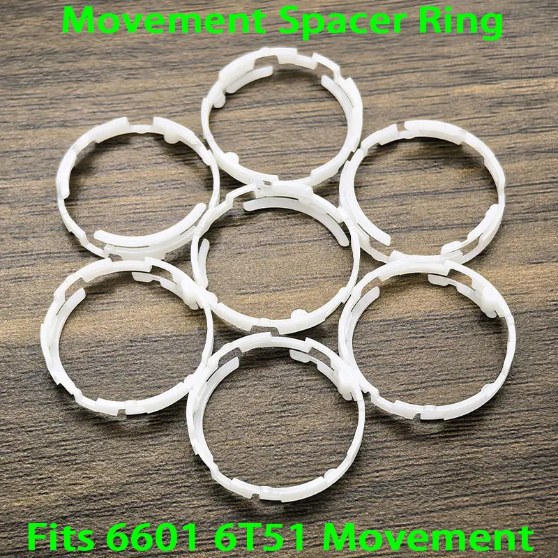 1/2/5 PCS 6601 6T51 Movement Spacer Ring Plastic Retaining Ring Fit For 6601 6T51 Movement Replace Parts Fixed Movement Tools