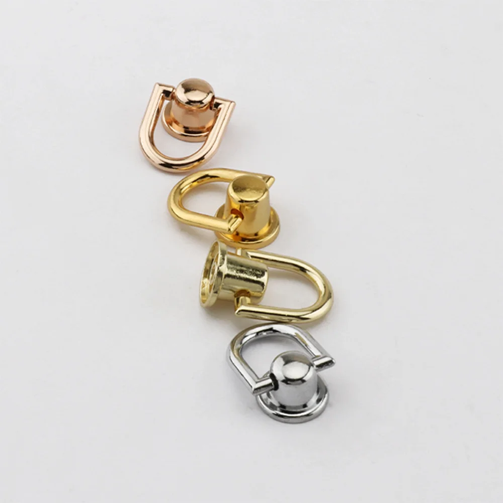 D-shaped Ring Bag Side Clip Buckles Retro Metal Double D Buckle Handbag Chain Handles Connector Bag Strap Hardware Accessories