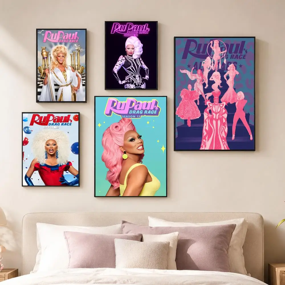TV Series R-RuPaul's Drag Race Poster Vintage PP Paper Wall Art Home Decor Print for Bedroom Living Room Aesthetic Gift
