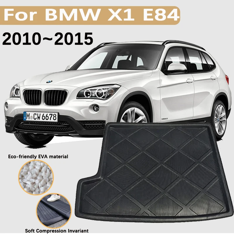 for BMW X1 E84 Accessories 2010~2015 Car Trunk Mats Rear Boot Cargo Trunk Waterproof Carpet EVA Material Storage Pad 2011 2012