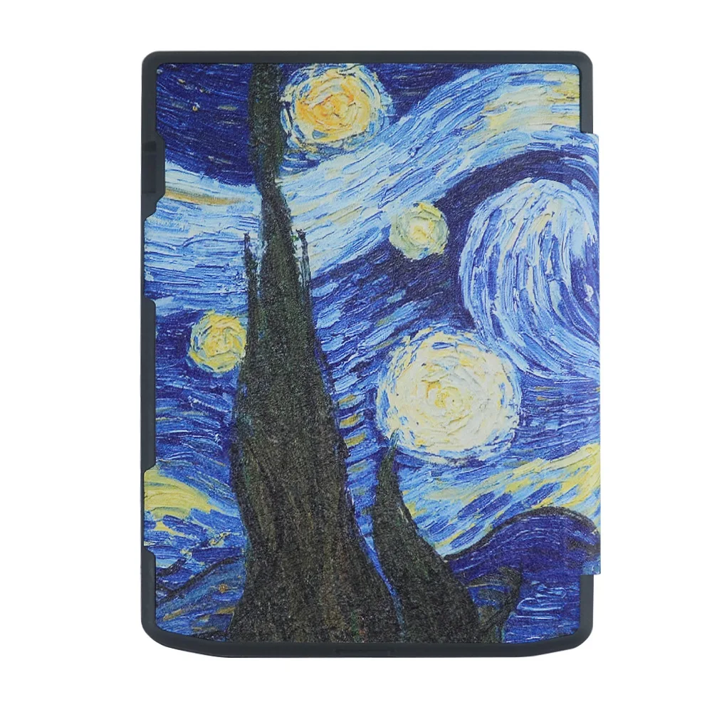 For PocketBook 743 InkPad Color 2, InkPad 4 PU Leather Soft Case 7.8'' E-book Reader Cover Auto Sleep Wake PB743 Shell Funda